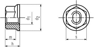 NUT ATB M8 DIN6927 (WHEEL NUT)