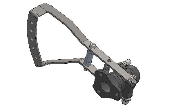 KZ STEERING HUB WITH INCLINATION COMPLETE WITH 340MM LEVER - BLACK (SHIFTER)