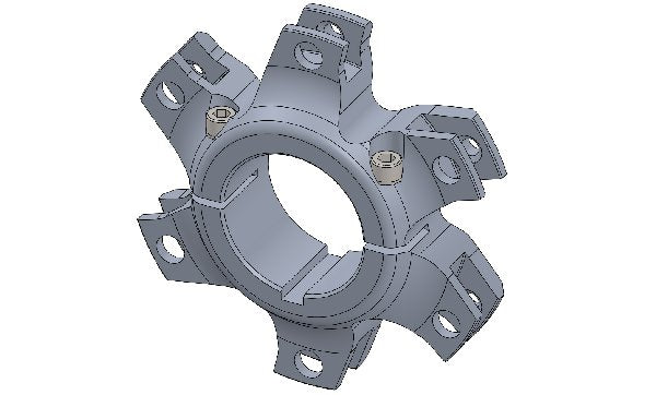 DISC CARRIER H.Q. WITH BOLT AND WASHER - BLACK ANODIZED