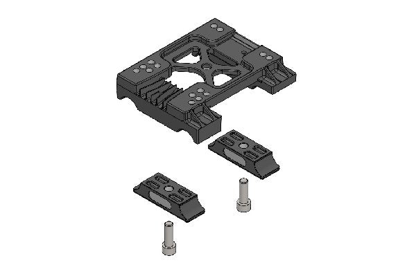 ALUMINIUM STRAIGHT ENGINE BASE PLATE 30MM WITH HOLES AND BRACKETS ...