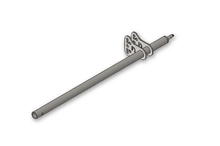 STEERING COLUMN 490MM WITH 2 BRACKETS RACING 2025 DEPT - CHROMED